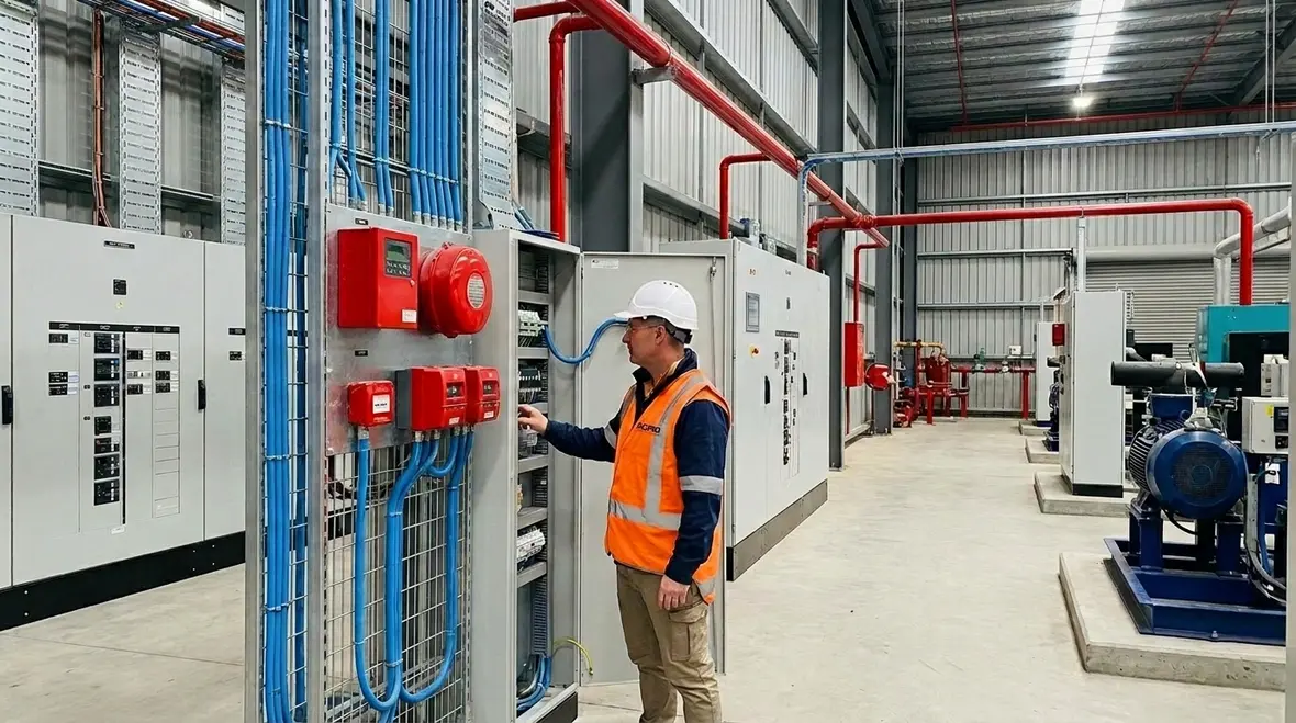 Industrial fire protection electrical integration in Australia at a large facility