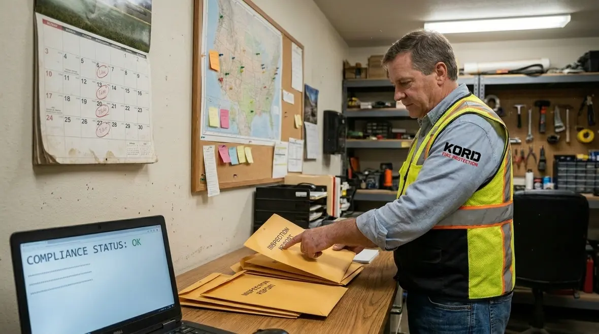 Fire protection documentation linked to compliance schedule deadlines