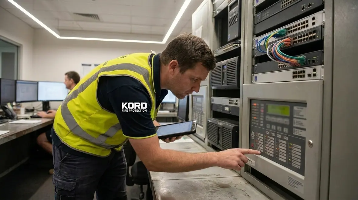 Integrated commercial fire safety systems dashboard and building controls