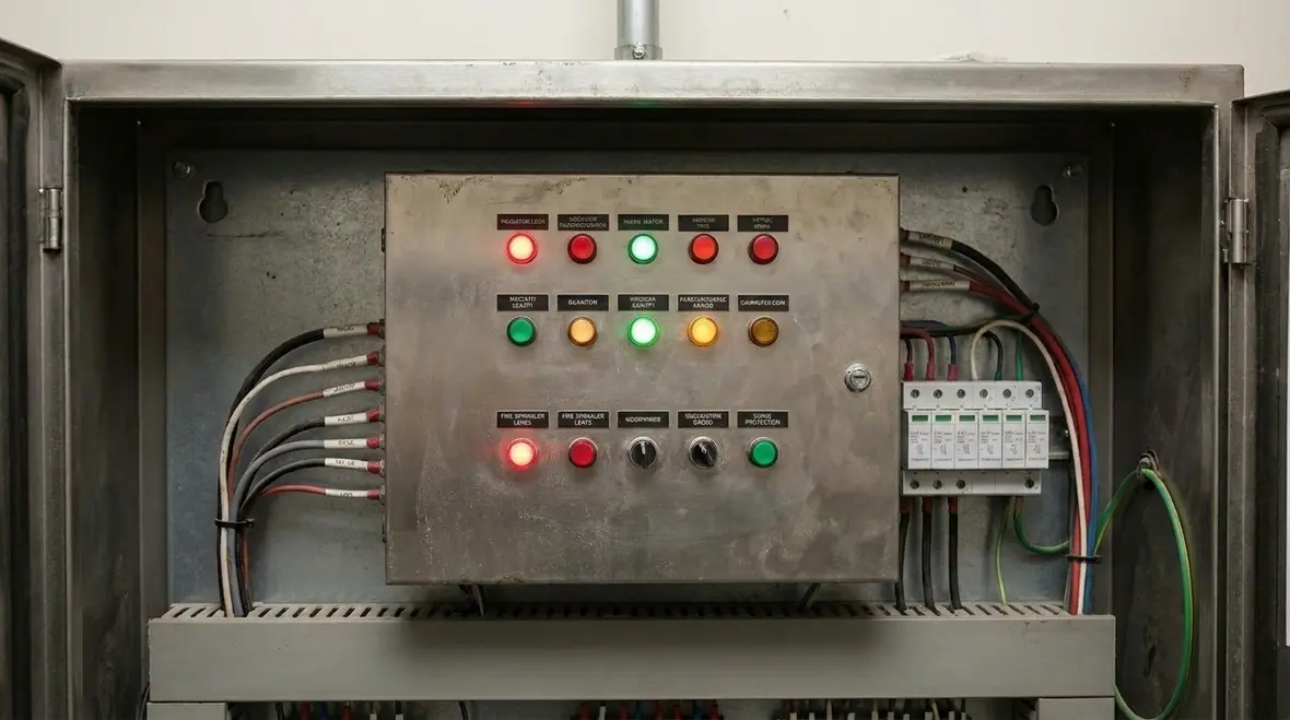 Surge protection devices supporting fire sprinkler control panels