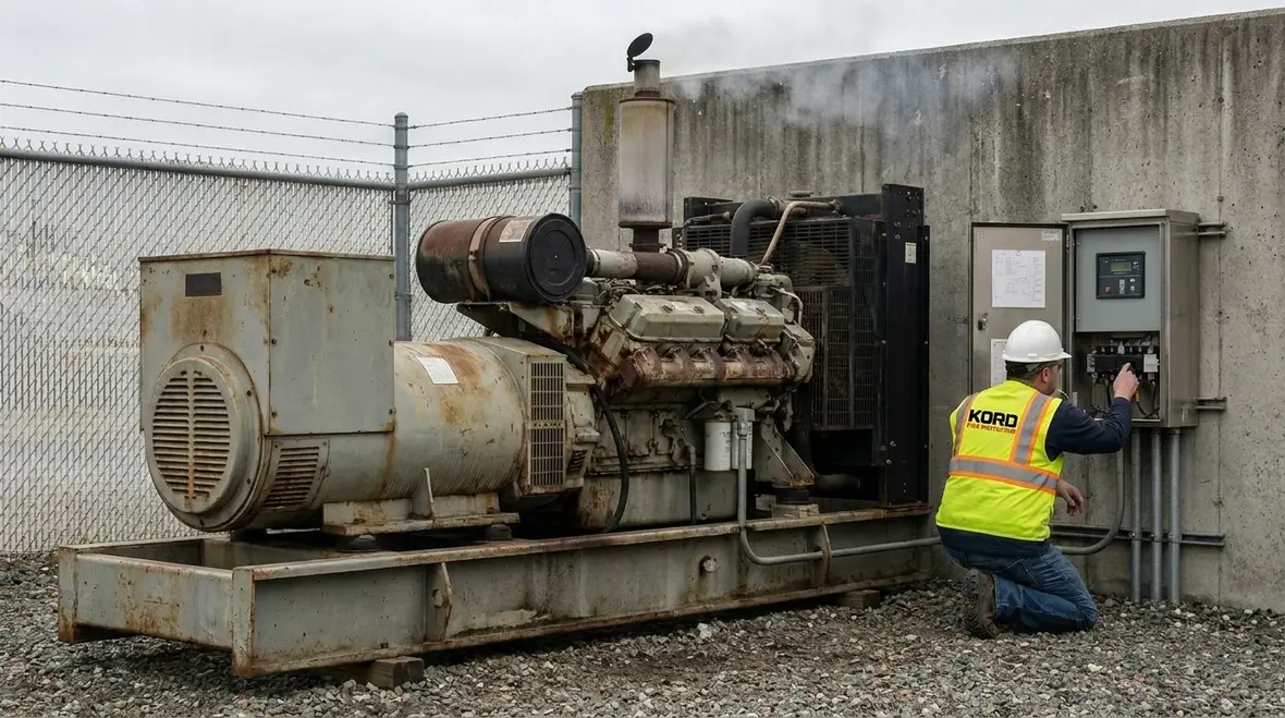 Battery backup and generator transition planning for commercial fire alarm systems