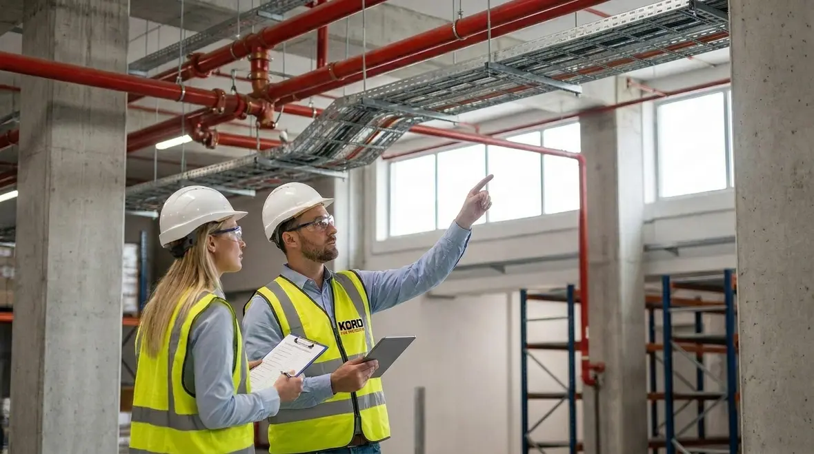 Coordinated electrical and fire safety planning for commercial facilities