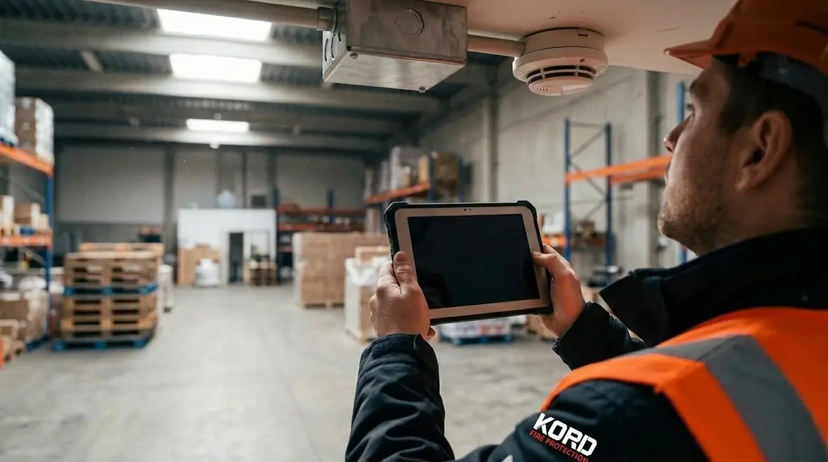 Fire alarm response coordination in a commercial building