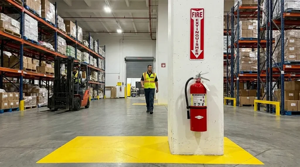 commercial fire extinguisher mounting codes