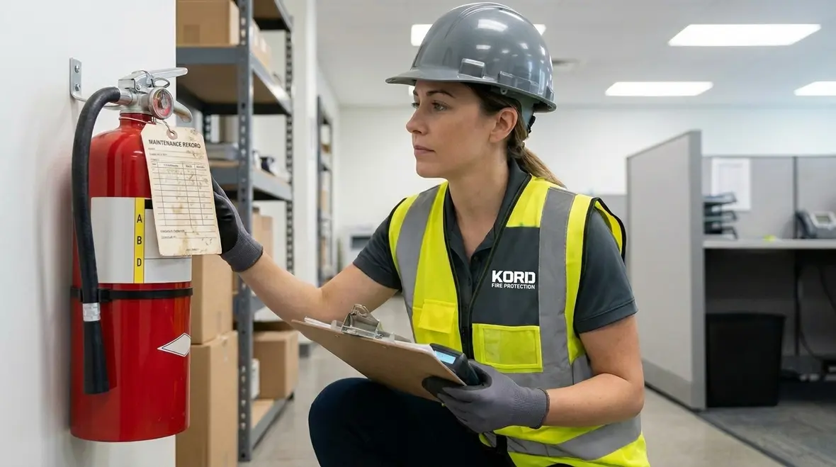 Workplace fire extinguisher coverage planned near hazard zones