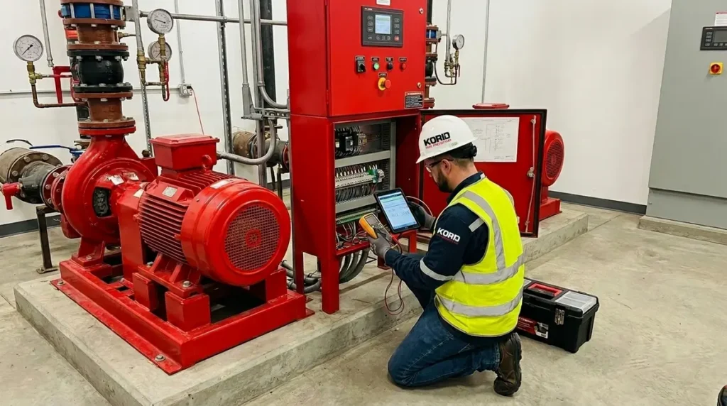 commercial fire pump diagnostics