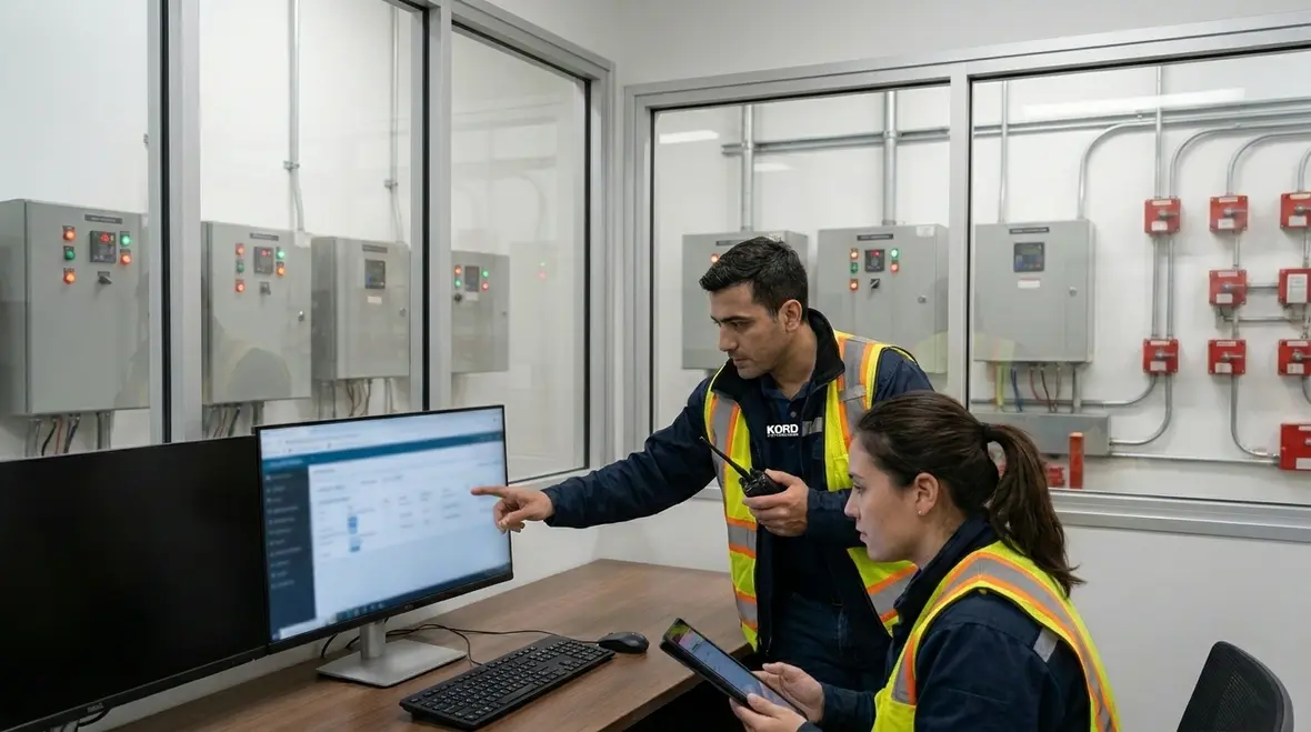 Commercial fire sprinkler automation detecting pressure and valve issues early