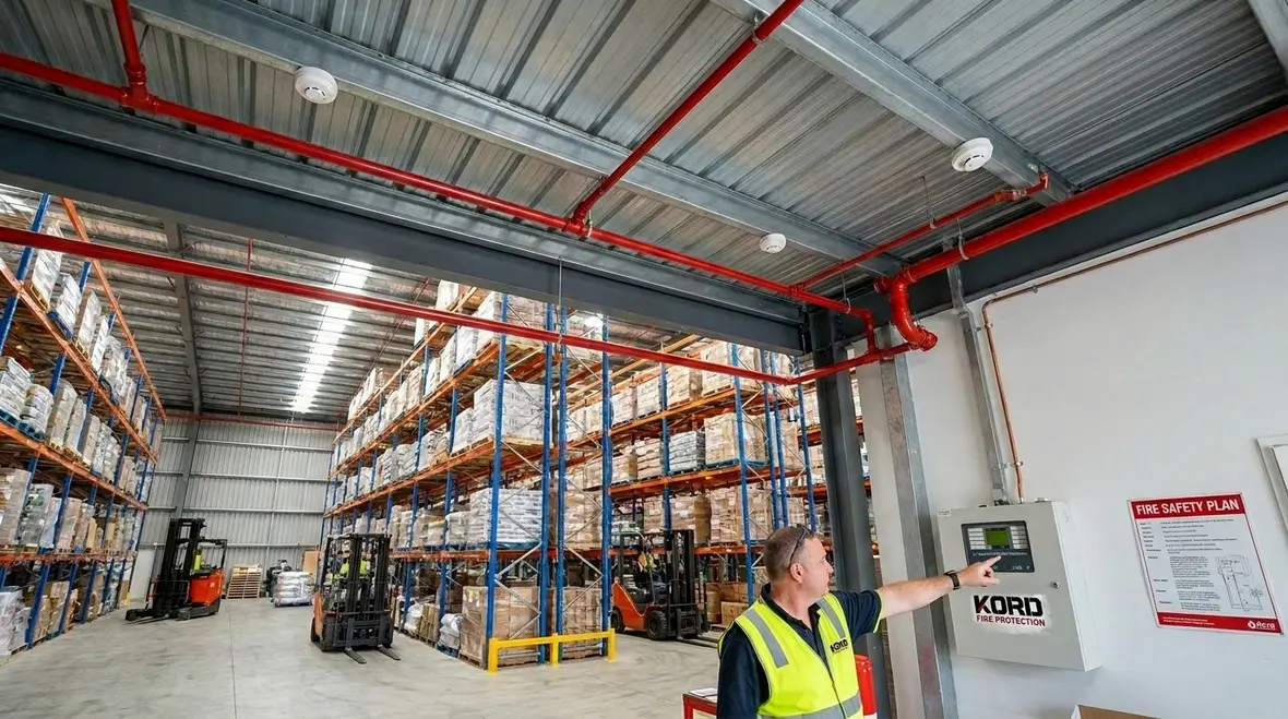 Commercial fire suppression selection for warehouses