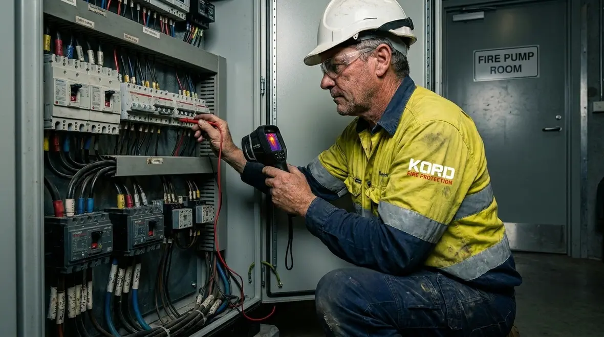 Dedicated fire pump room power supply and switchgear installation