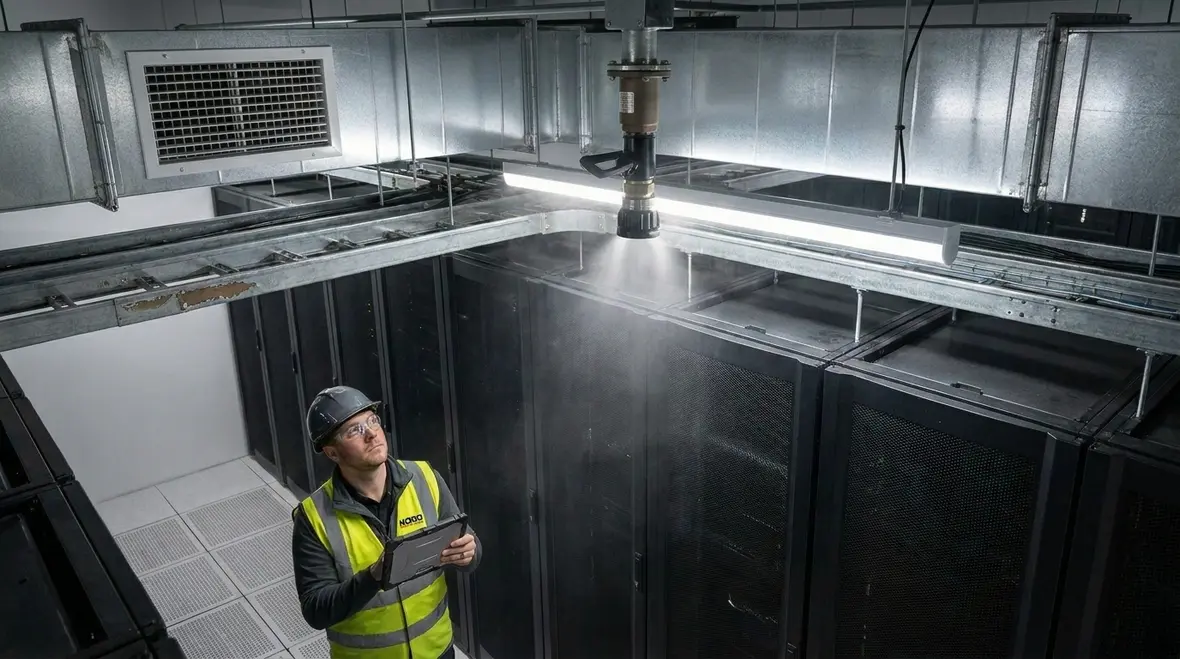 Clean agent and airflow planning for data center fire suppression systems