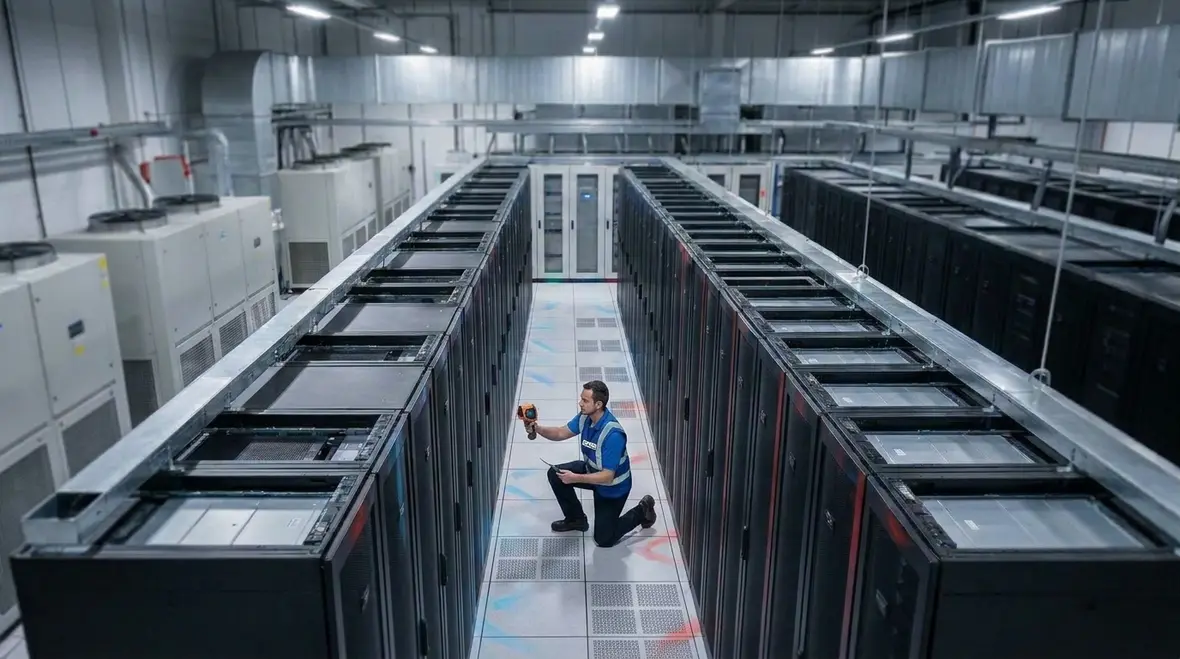 Power distribution and UPS planning for stable data center cooling performance