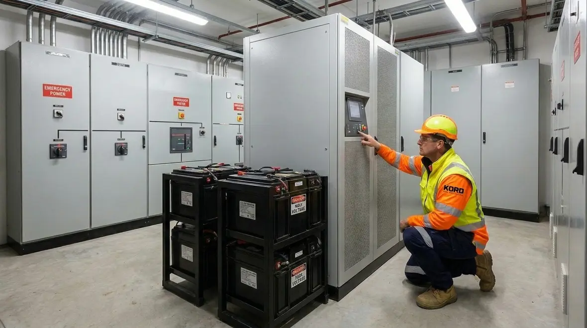 Commercial facility emergency fire system power equipment
