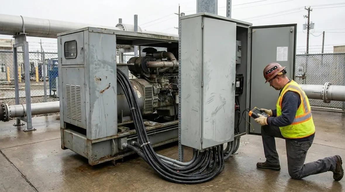 Fire pump controller and emergency power transfer equipment