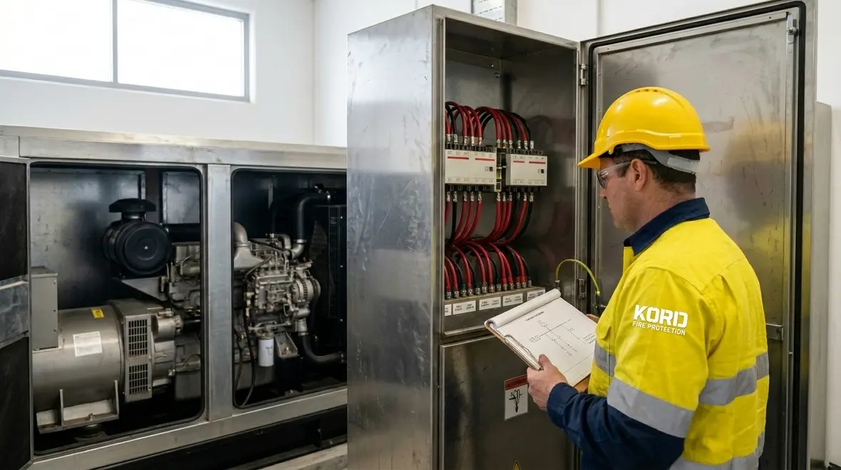 Commercial emergency power generator equipment for facility planning