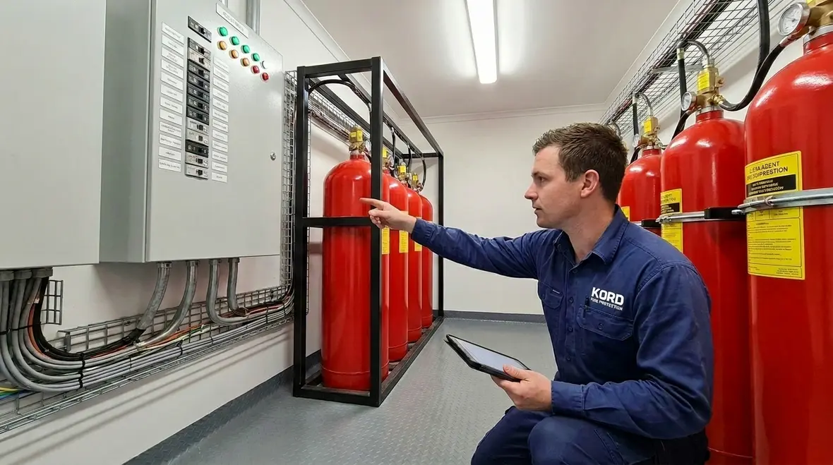 Clean agent systems and electrical integration for facility safety