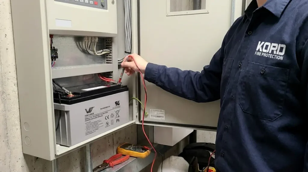fire alarm battery backup