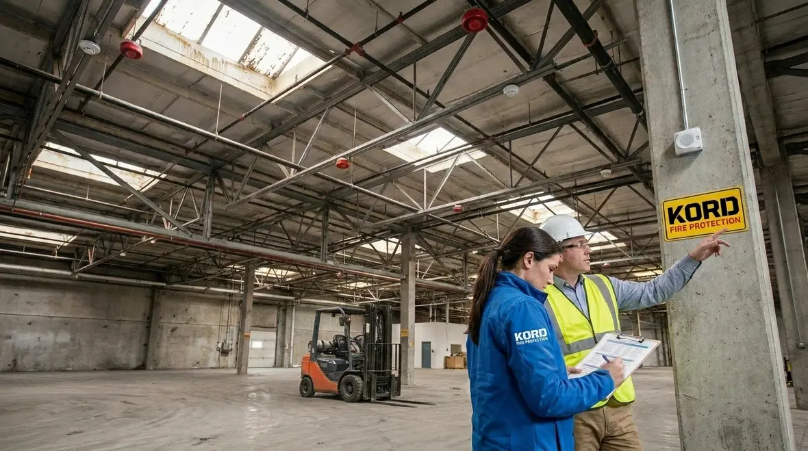 Engineers planning fire alarm sequence of operations for smart buildings