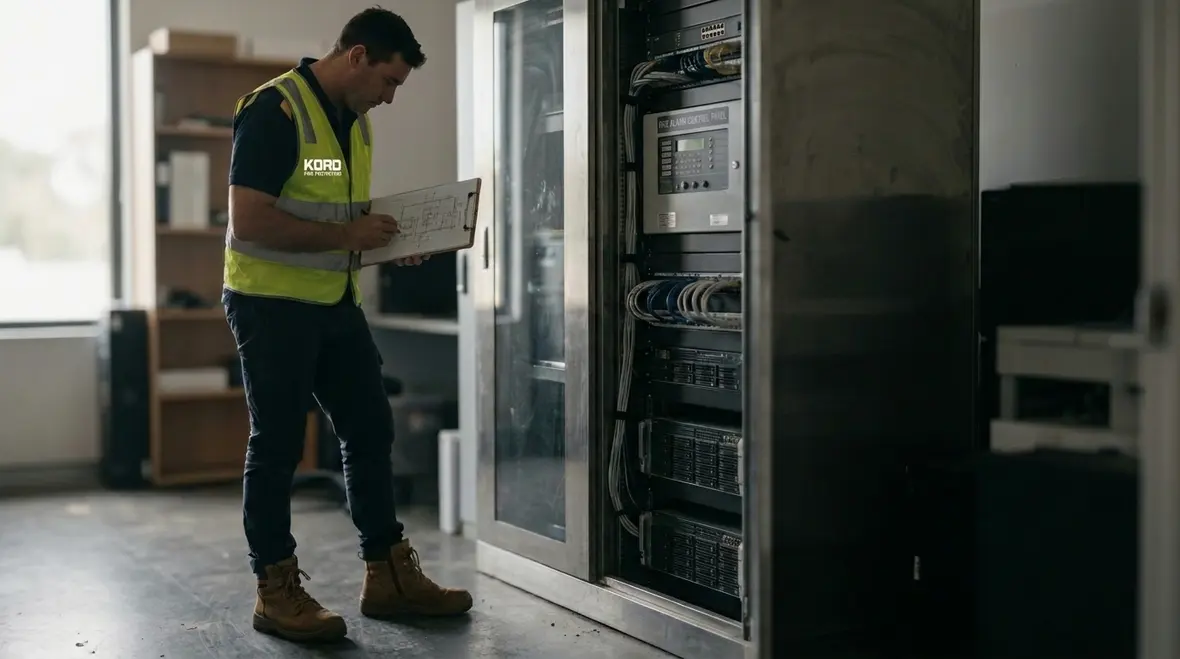 Networked fire alarm integration in a smart commercial building