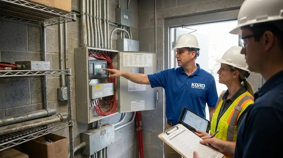 Testing fire alarm backup battery performance under load
