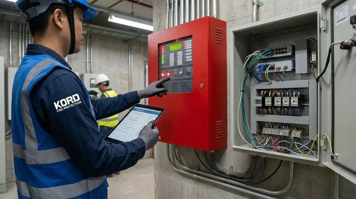 Fire alarm interface planning with building management systems