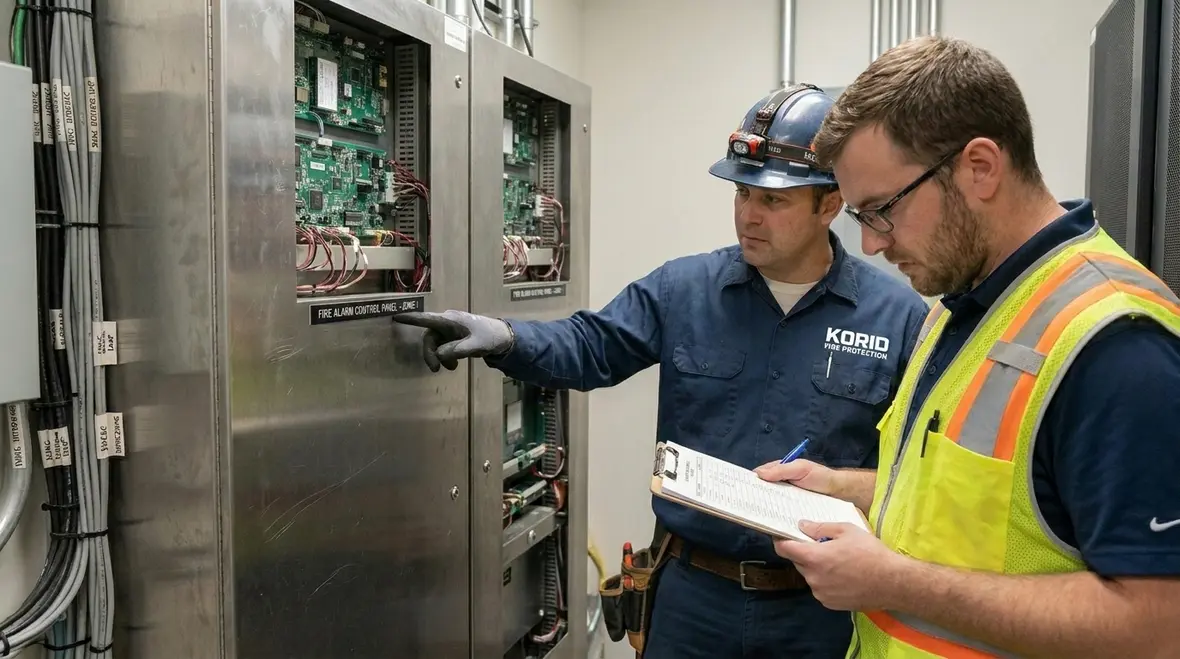 Fire alarm event mapping and building automation logic workflow