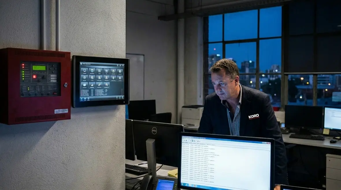Integrated fire alarm and automation systems in a commercial facility in Australia