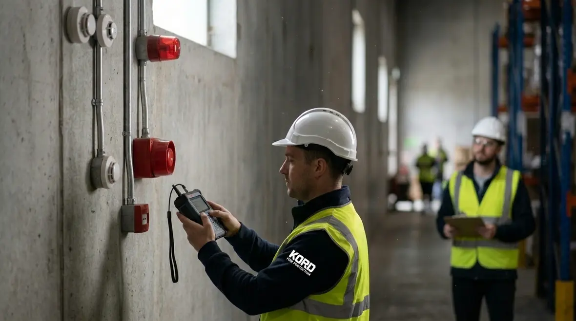 Functional fire alarm testing with outputs, relays, and notification devices