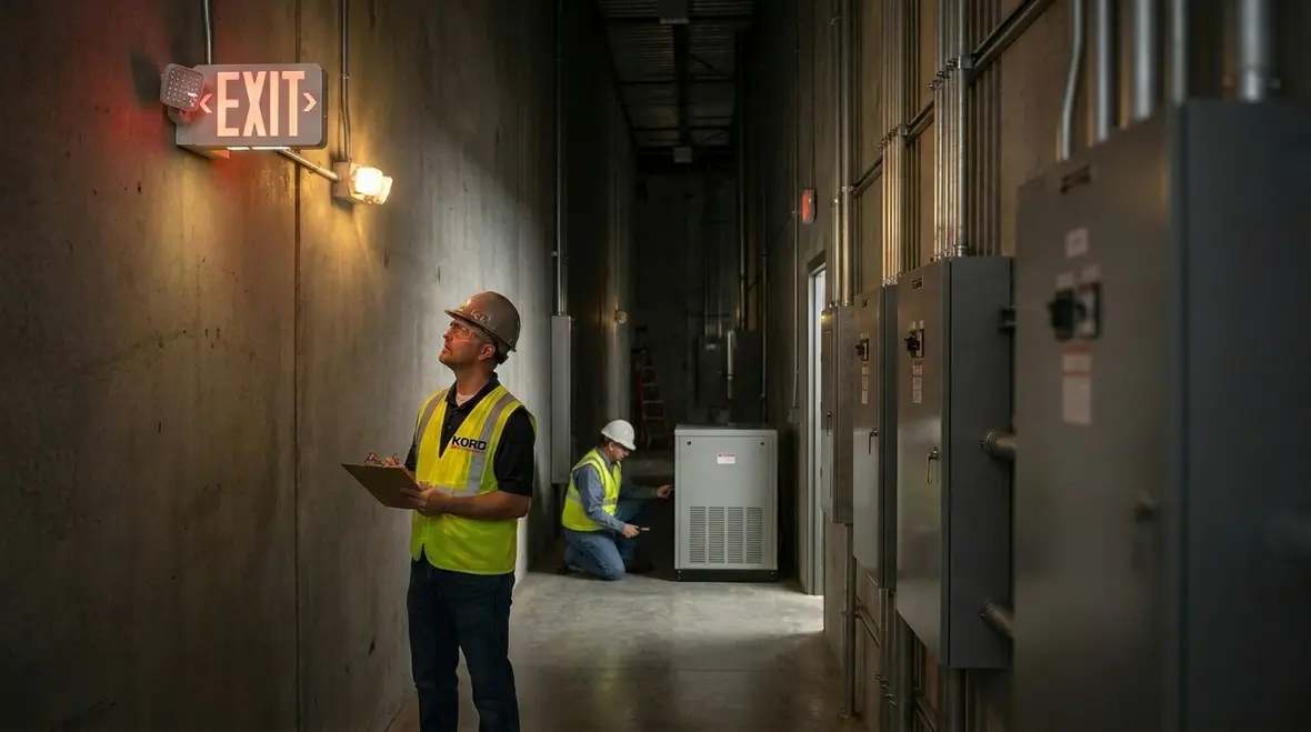 Backup power and fire alarm control equipment supporting compliance