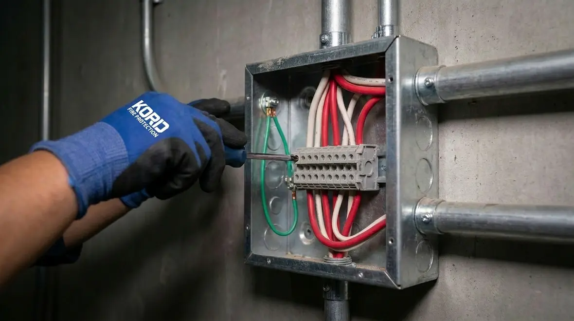 Fire alarm panel and electrical safety inspection for critical systems