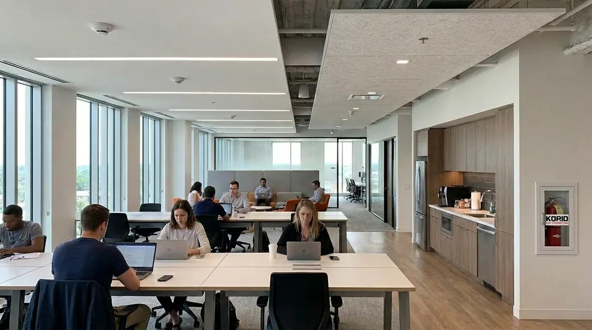 Fire protection for modern offices in open layouts
