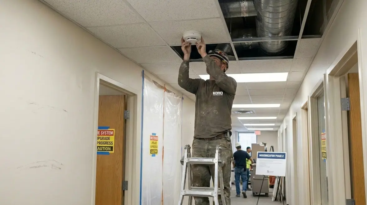 Commercial fire alarm control panel and wiring modernization