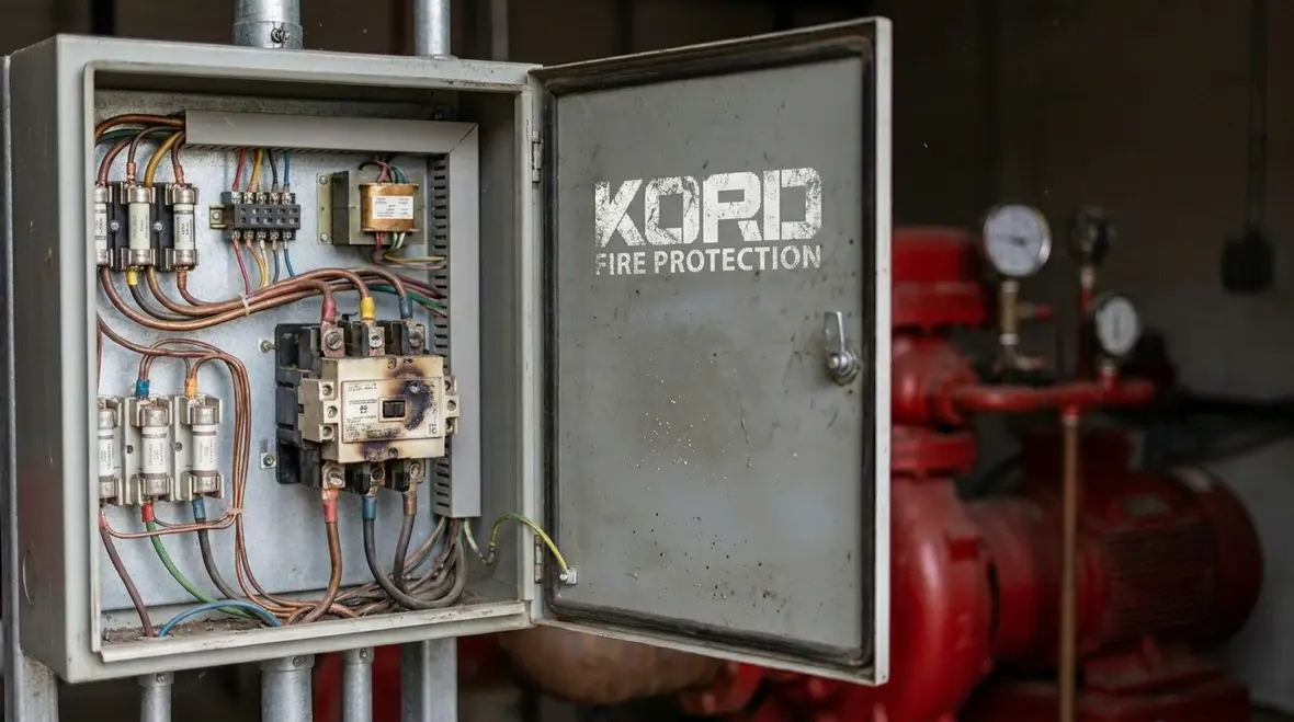 Checking incoming power and transformer voltage in a fire pump control panel