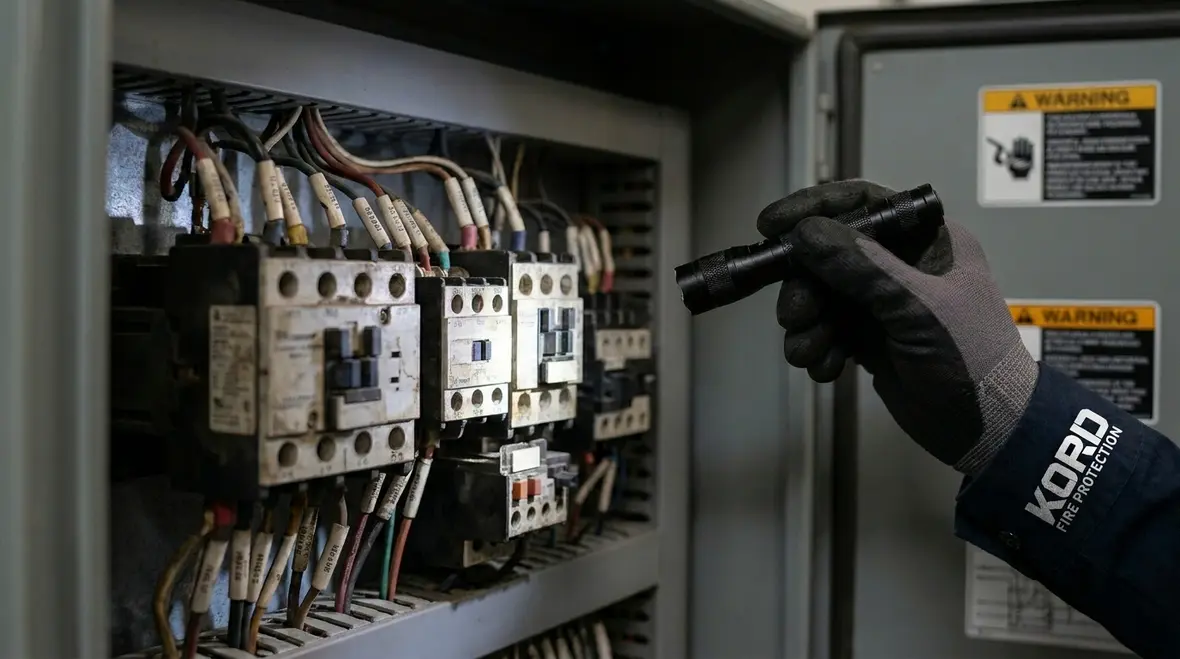 Fire pump controller components including contactors and protection devices