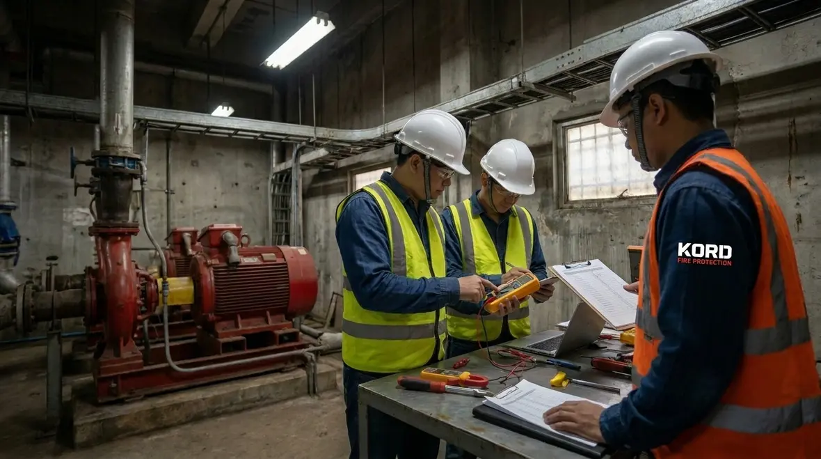 Insulation testing for fire pump motor electrical reliability