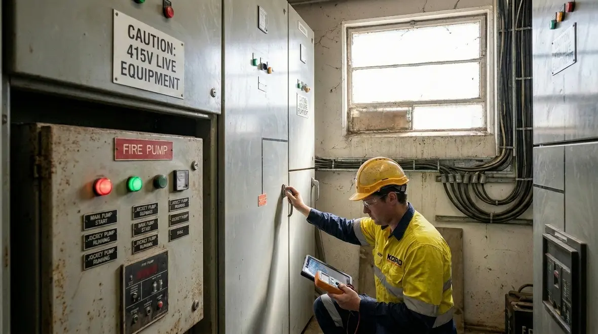 Electric fire pump equipment and power infrastructure