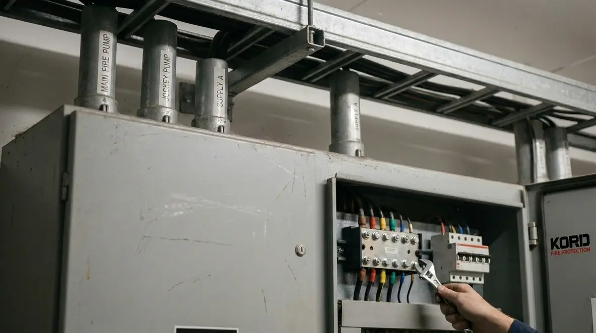 Fire pump room switchgear and electrical controls in Australia