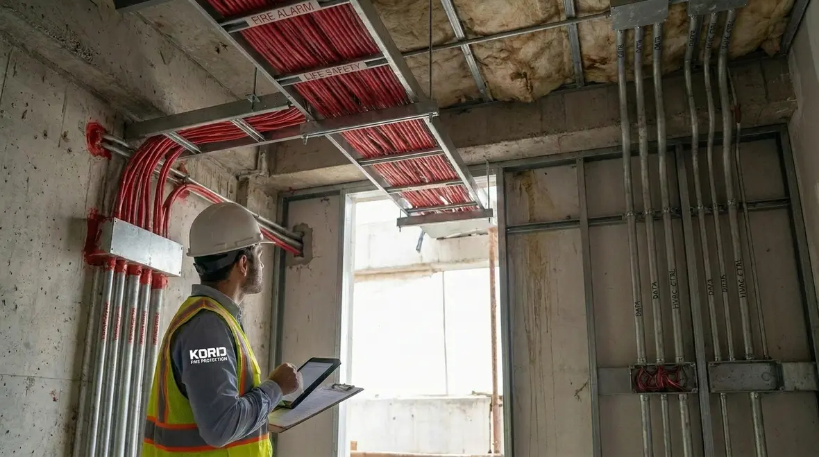 Electrical compliance checks and panel documentation for high-rise fire safety