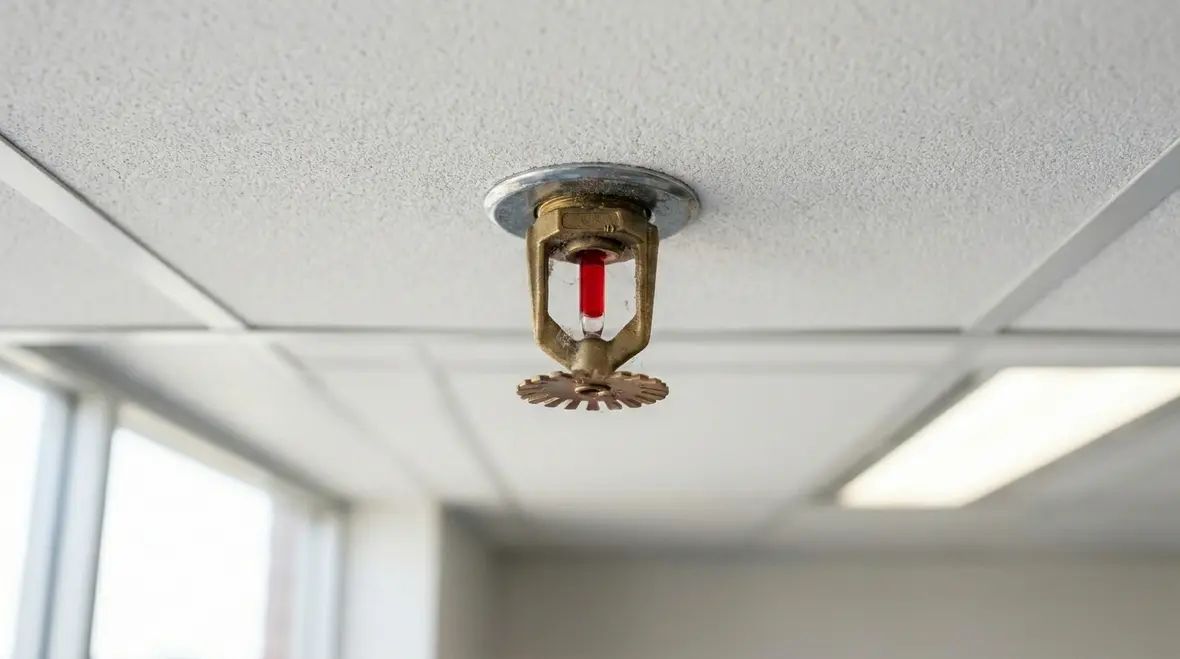 Routine inspection of commercial fire sprinkler heads