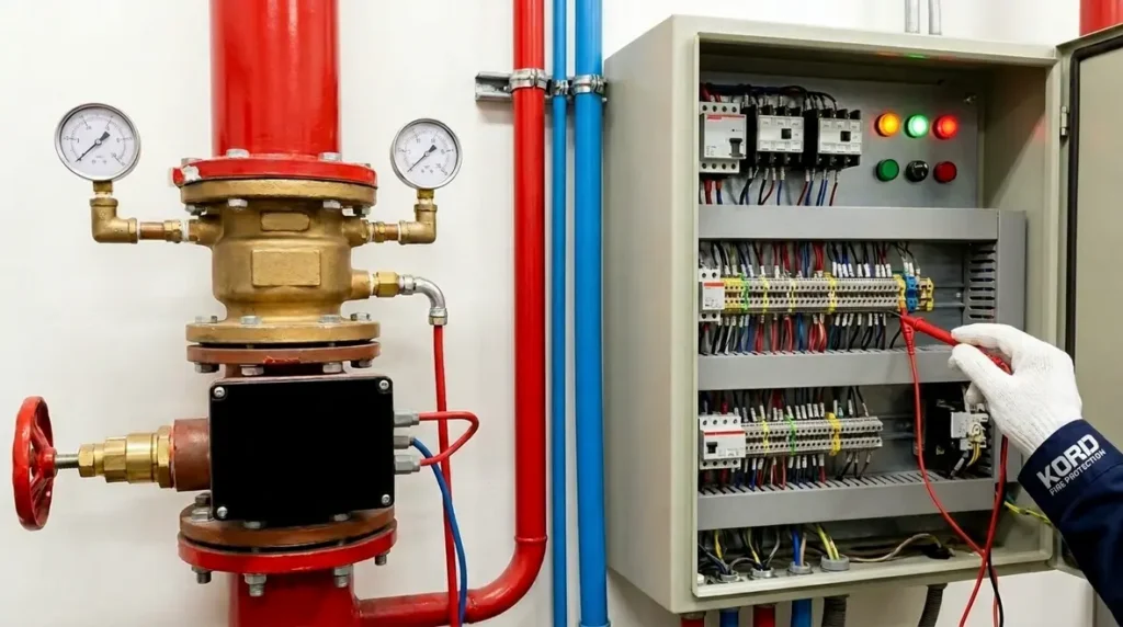 fire sprinkler system electrical interlocks
