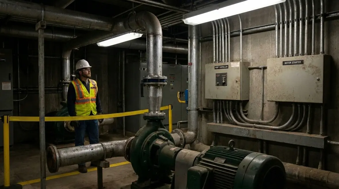 Electrical isolation and control power verification for fire suppression systems