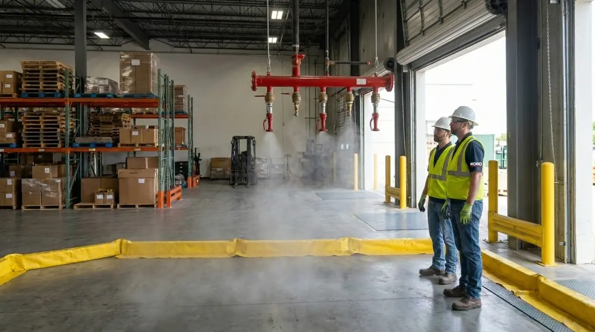 Functional testing of fire suppression controls and release sequence