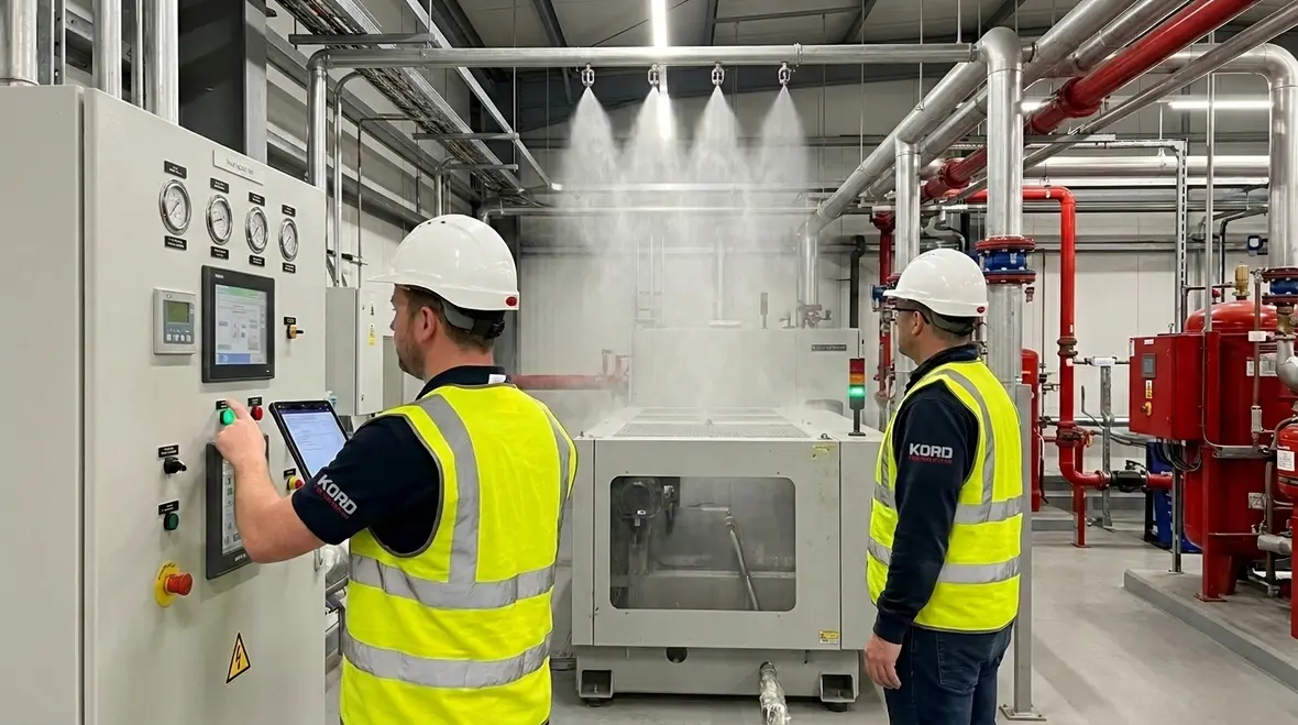Advanced fire suppression system testing for reliability