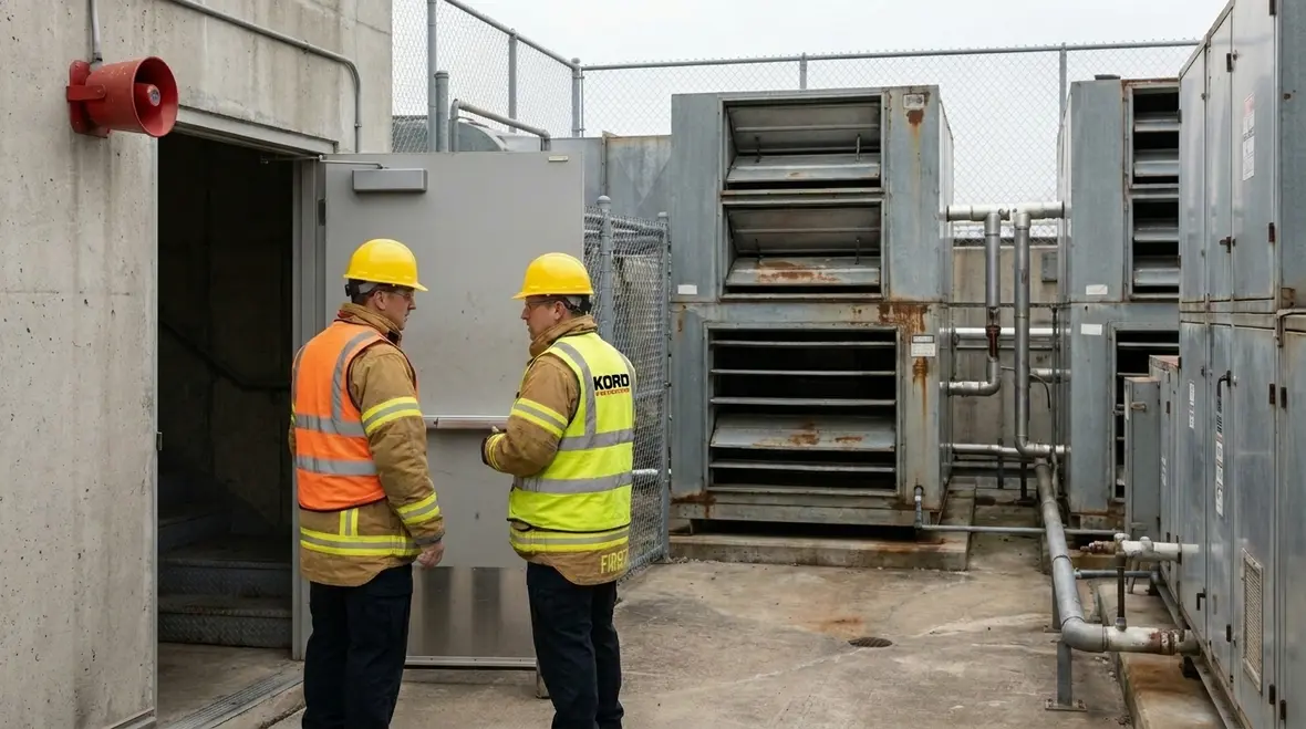 Industrial commissioning and testing for integrated fire alarm and automation systems