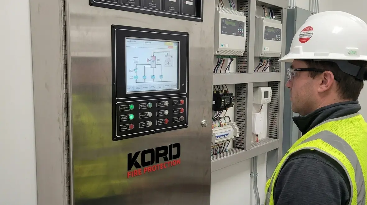 Industrial fire alarm integration with building automation in an industrial facility