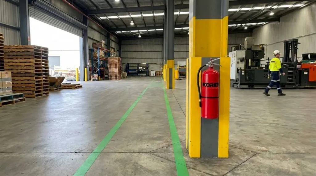 industrial fire extinguisher placement