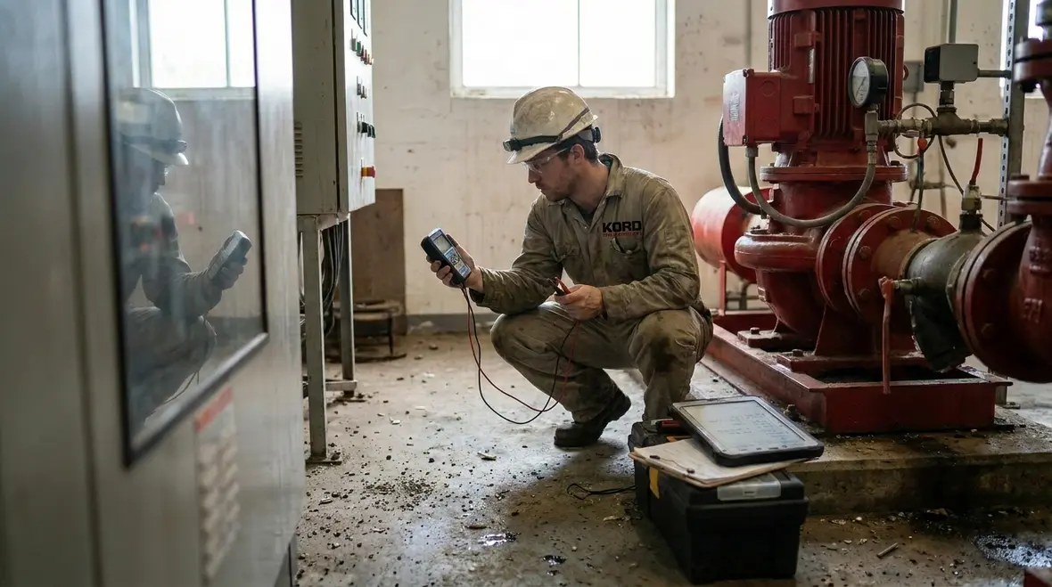 Industrial fire pump commissioning performance testing in Australia