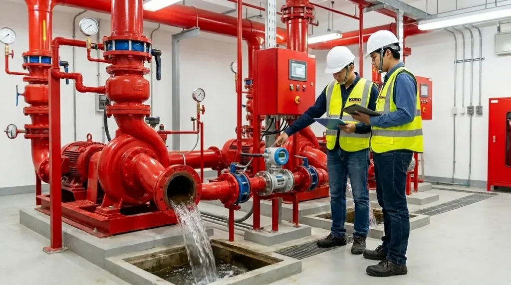 industrial fire pump commissioning