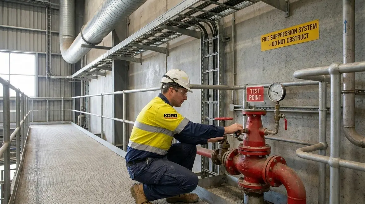 Suppression zoning and hazard mapping for an industrial facility