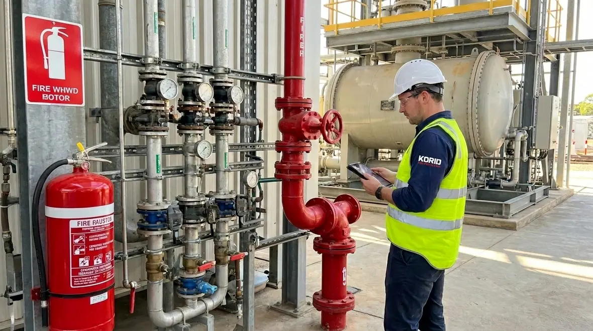 Material and energy balance requirements for fire safety in industrial facilities
