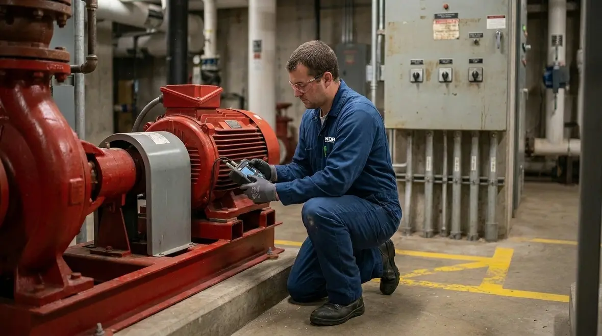 Routine inspection gauges and valve checks for fire pumps